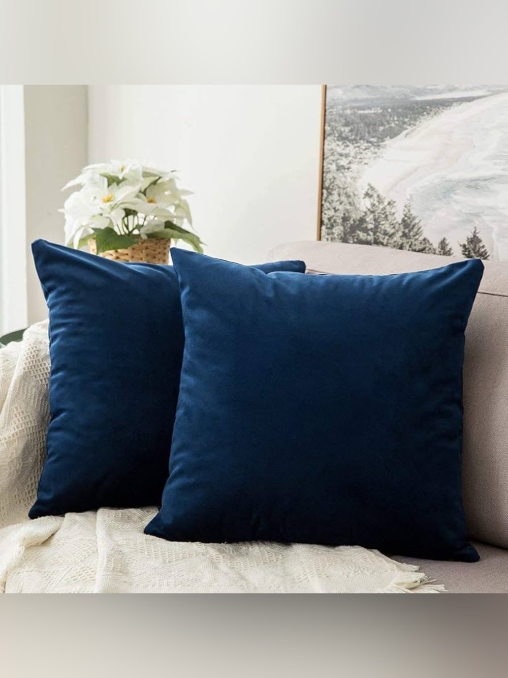 MIULEE Velvet Throw Pillow Covers Set of 2